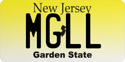 NJ license plate MGLL