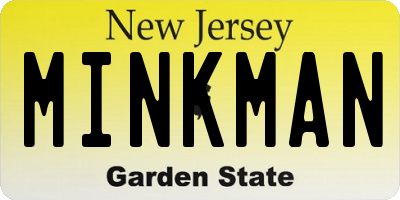 NJ license plate MINKMAN