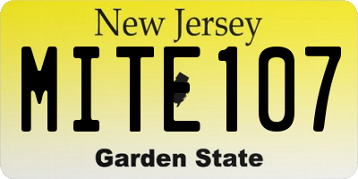 NJ license plate MITE107