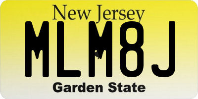 NJ license plate MLM8J