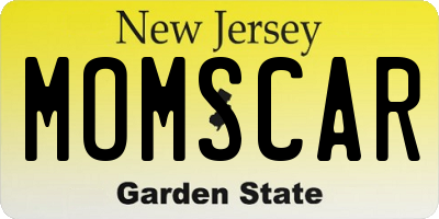 NJ license plate MOMSCAR