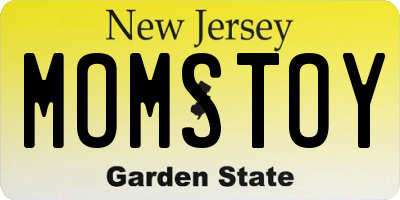 NJ license plate MOMSTOY