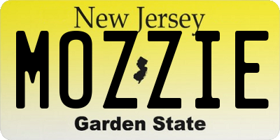 NJ license plate MOZZIE