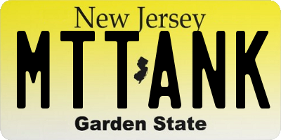 NJ license plate MTTANK