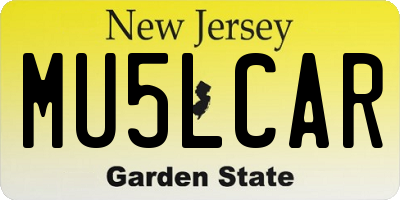 NJ license plate MU5LCAR