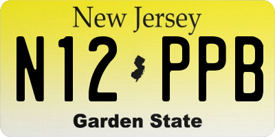 NJ license plate N12PPB