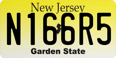 NJ license plate N166R5