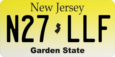 NJ license plate N27LLF