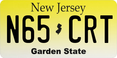 NJ license plate N65CRT