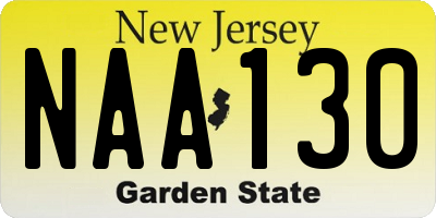 NJ license plate NAA130