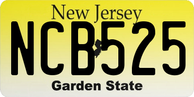 NJ license plate NCB525