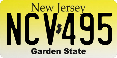 NJ license plate NCV495