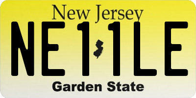 NJ license plate NE11LE