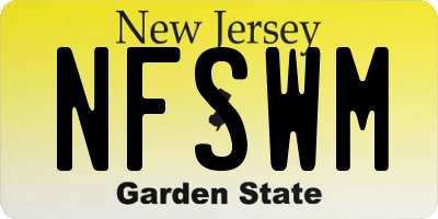 NJ license plate NFSWM