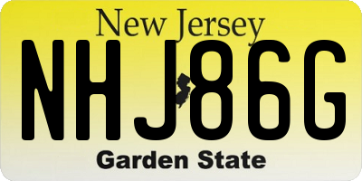 NJ license plate NHJ86G