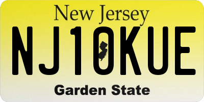 NJ license plate NJ10KUE