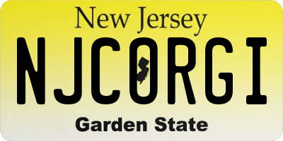 NJ license plate NJCORGI