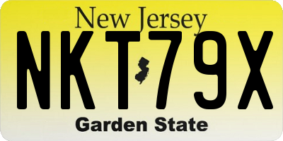 NJ license plate NKT79X