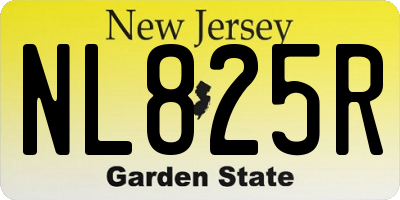 NJ license plate NL825R