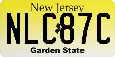 NJ license plate NLC87C