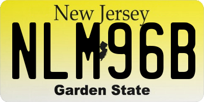 NJ license plate NLM96B