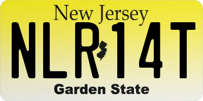 NJ license plate NLR14T