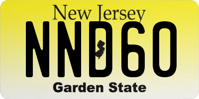 NJ license plate NND60