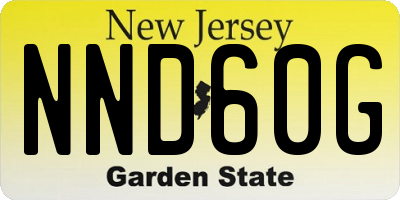 NJ license plate NND60G