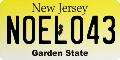 NJ license plate NOEL043