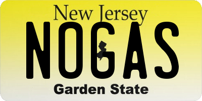 NJ license plate NOGAS