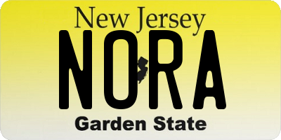 NJ license plate NORA