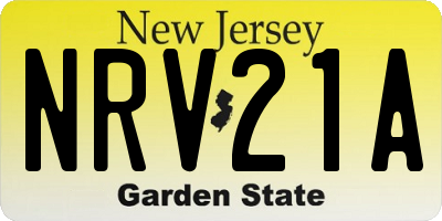 NJ license plate NRV21A