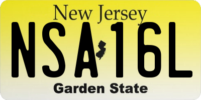 NJ license plate NSA16L