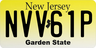 NJ license plate NVV61P