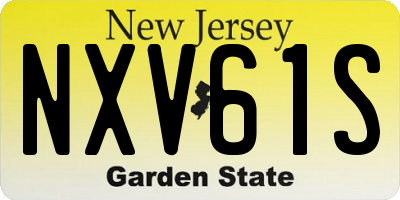 NJ license plate NXV61S