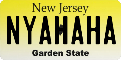 NJ license plate NYAHAHA