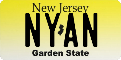 NJ license plate NYAN