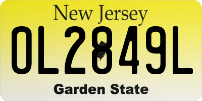 NJ license plate OL2849L