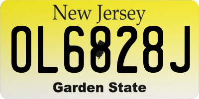 NJ license plate OL6828J