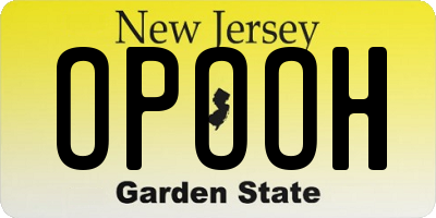 NJ license plate OPOOH