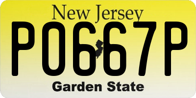 NJ license plate P0667P
