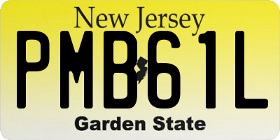 NJ license plate PMB61L