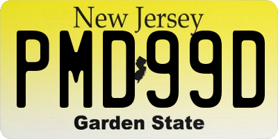 NJ license plate PMD99D