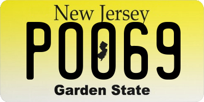 NJ license plate POO69