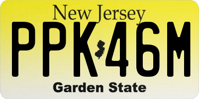NJ license plate PPK46M