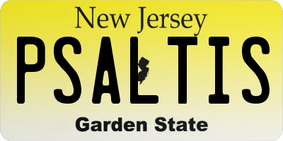 NJ license plate PSALTIS