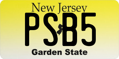 NJ license plate PSB5