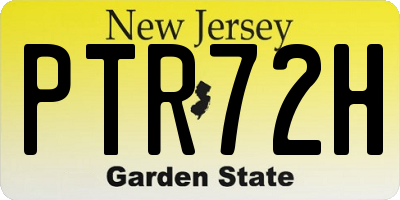 NJ license plate PTR72H