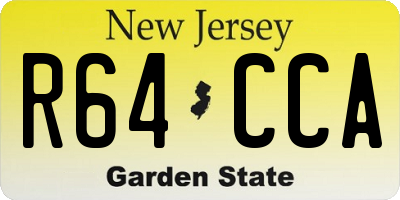 NJ license plate R64CCA