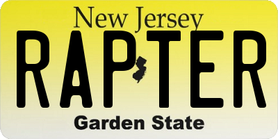 NJ license plate RAPTER